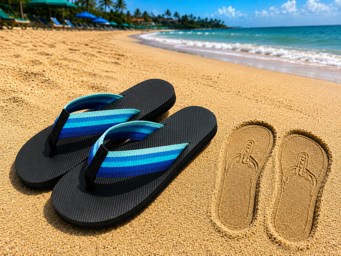 Troll Flops — Middle Finger Sandprint Flip Flops