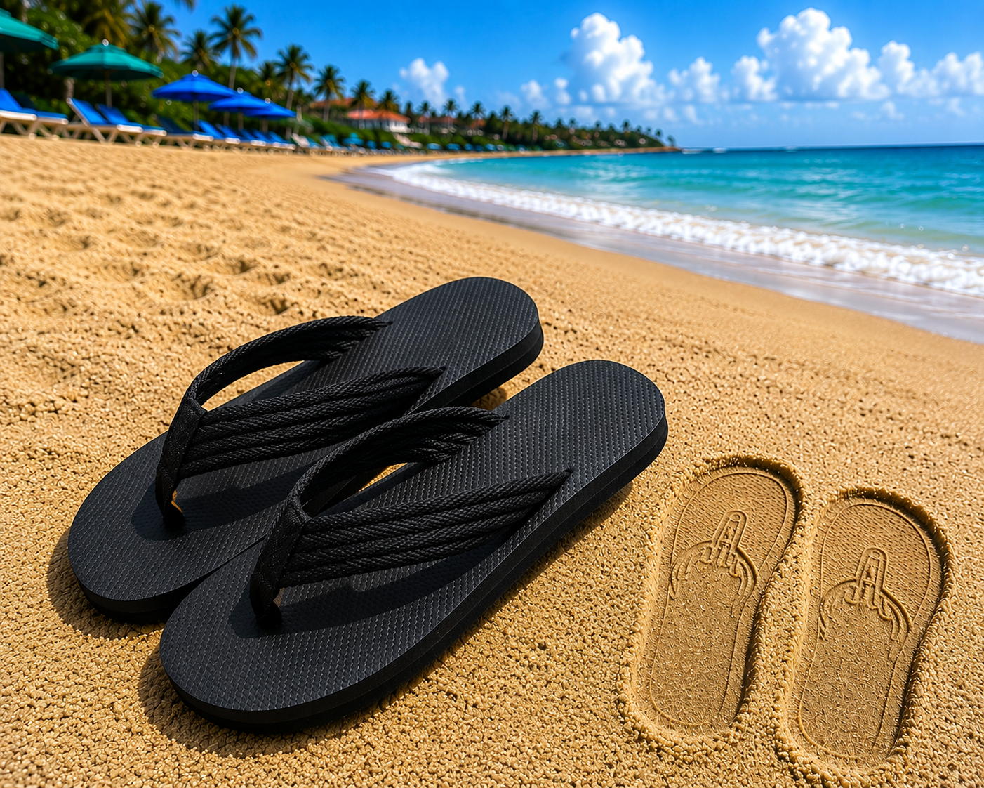 Troll Flops — Middle Finger Sandprint Flip Flops