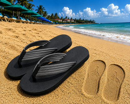 Troll Flops — Middle Finger Sandprint Flip Flops