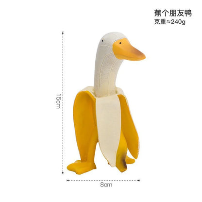 Duck You Gesture Resin Statue - Funny Middle Finger Novelty Decor for Office Desk, Humorous Gift for Colleagues, Animal Satire